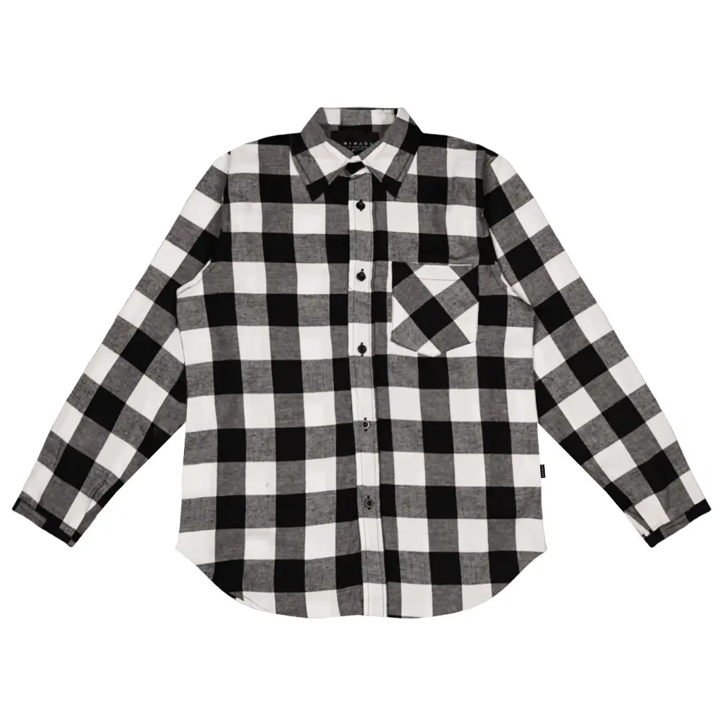 Kemeja Vardy Black White - L